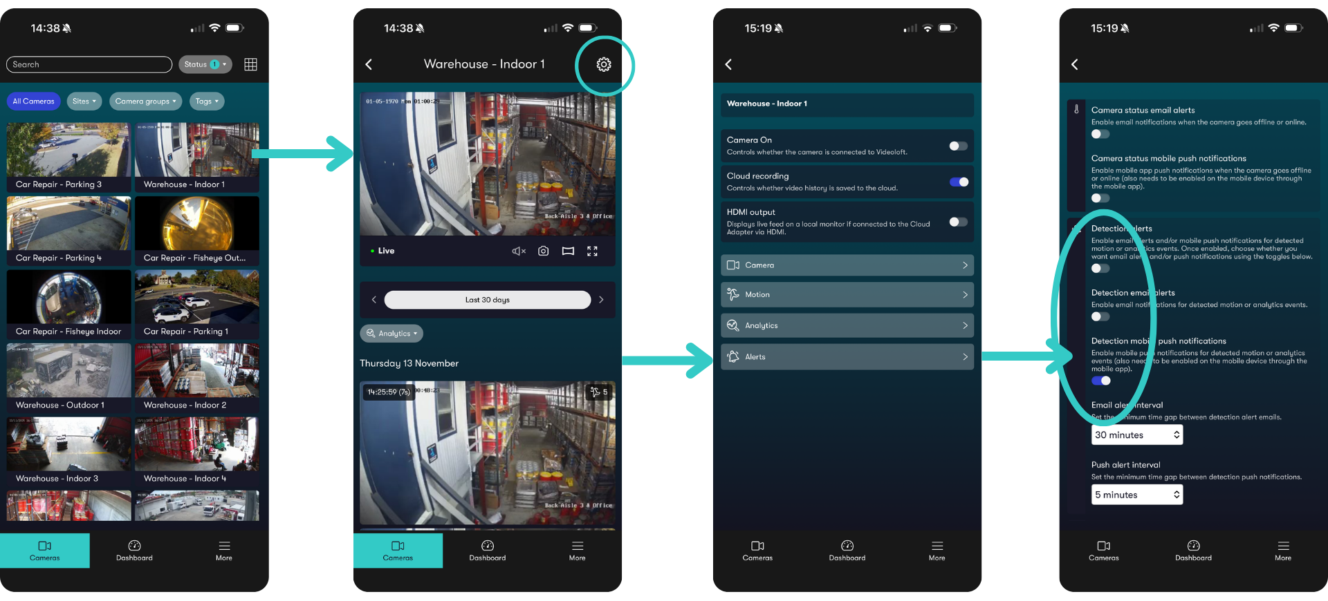 Hikvision mobile app motion alerts