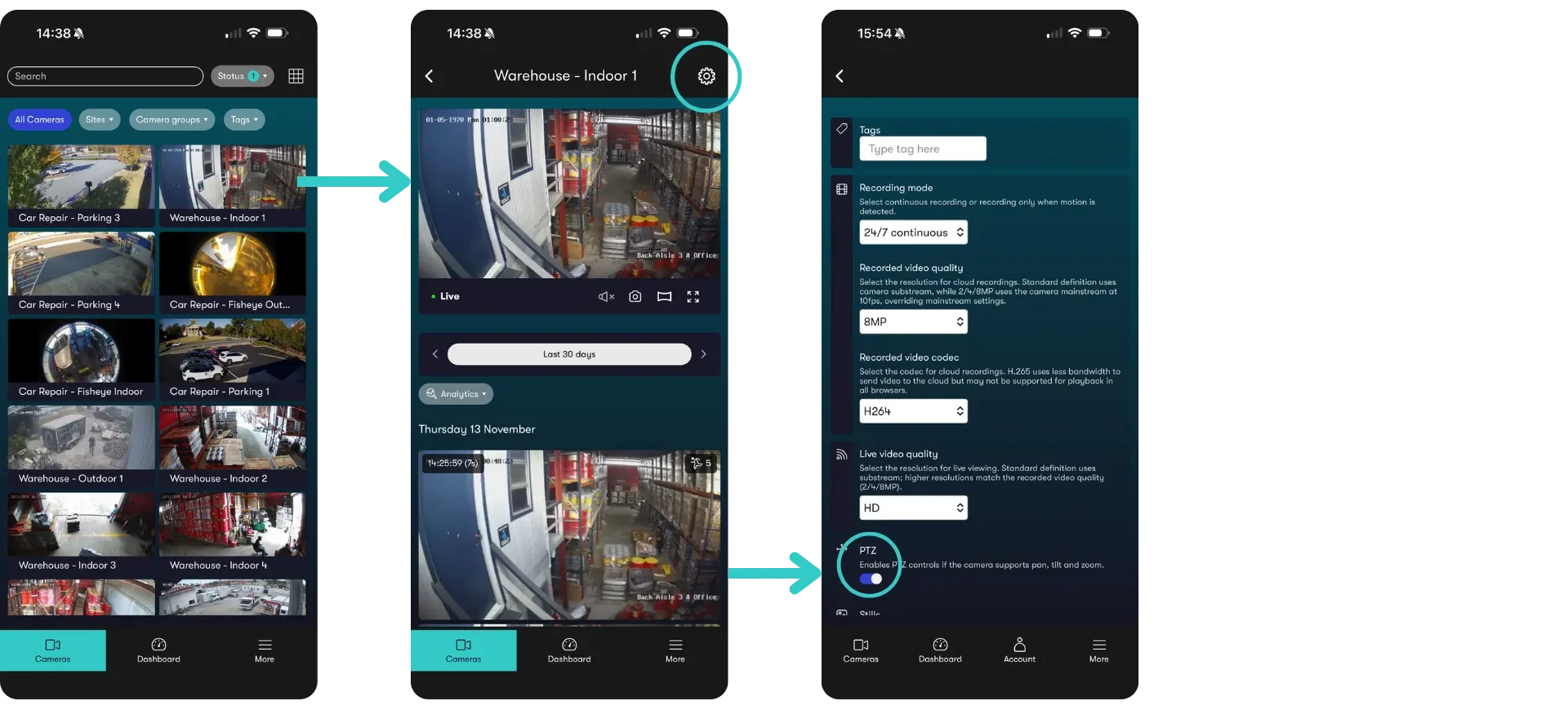 Remote PTZ controls TVT
